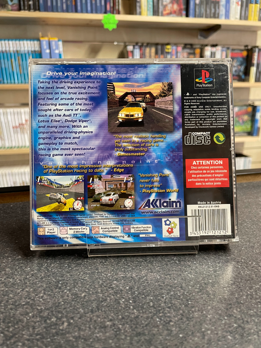 Vanishing Point - Sony Play station 1 PS1 - Complete with Manual