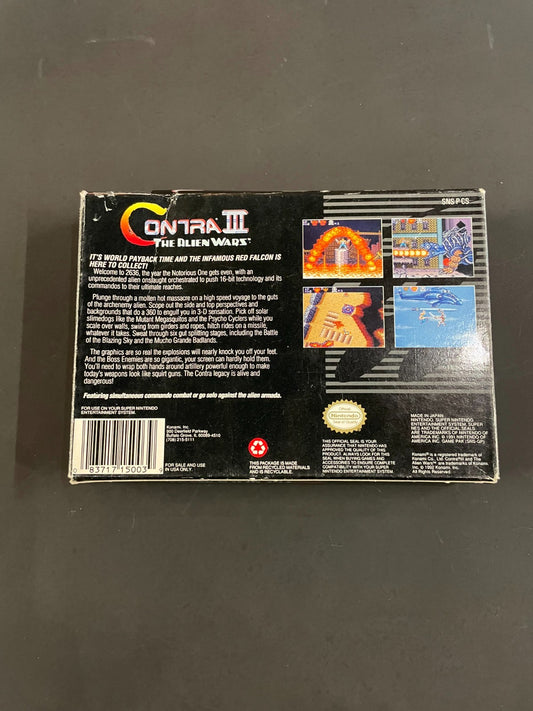 Contra III 3: The Alien Wars - Nintendo SNES - Boxed & Complete - USA