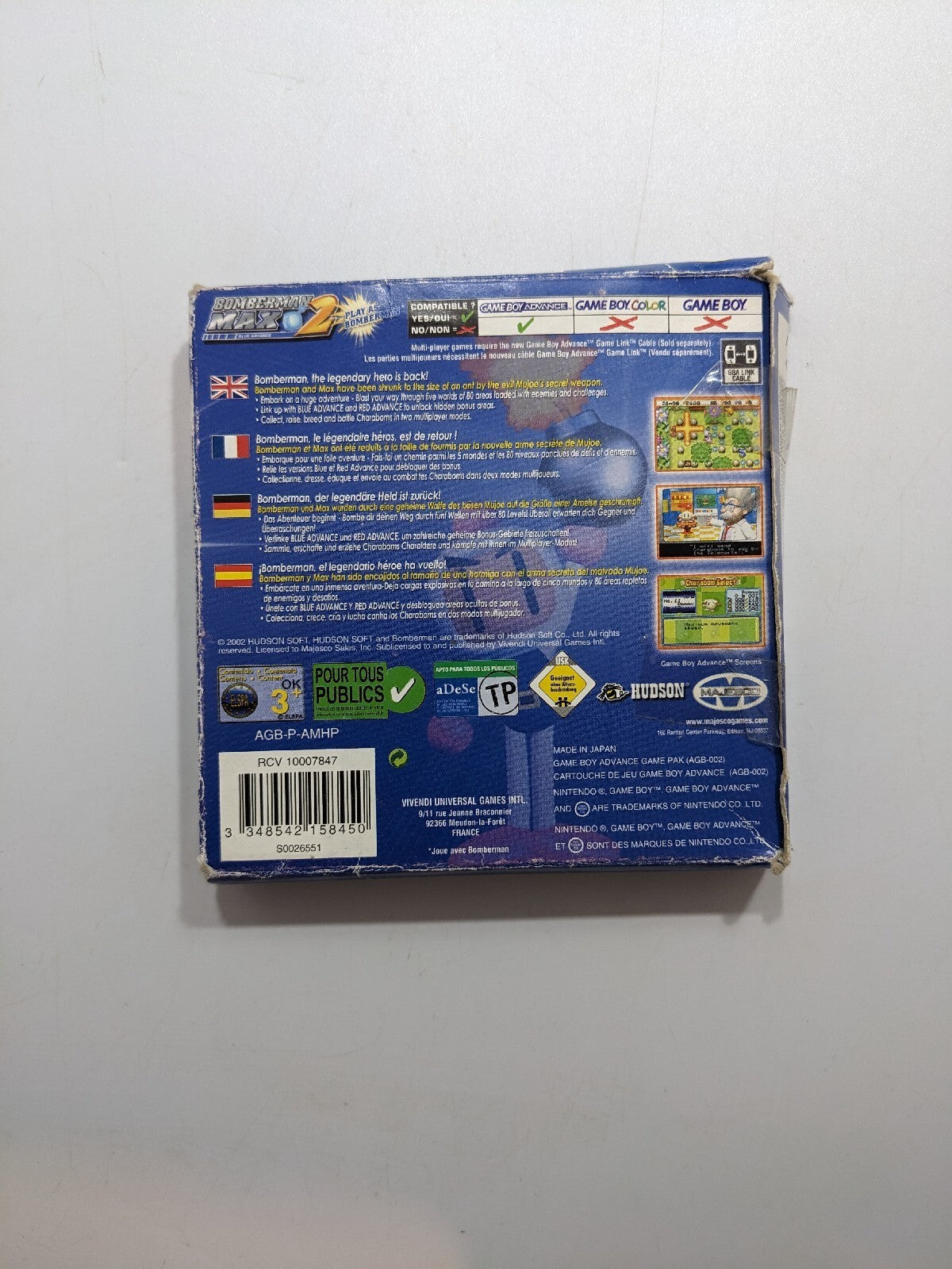 Bomberman Max 2 - Nintendo Gameboy Advance GBA - Boxed & Complete