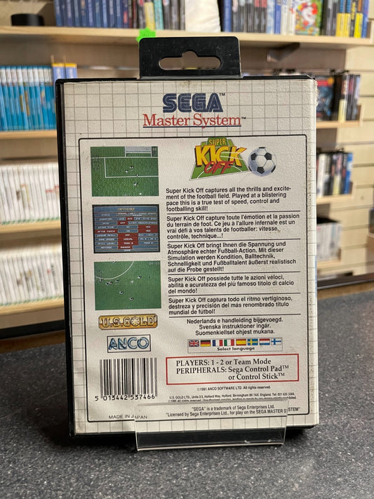 Super Kick Off U.S. Gold - Sega Master System - Boxed with Manual