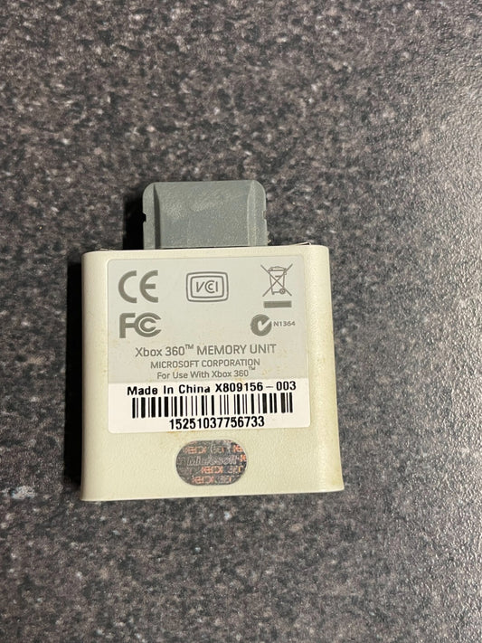 Official Microsoft XBOX 360 Memory Unit - White- XBOX 360