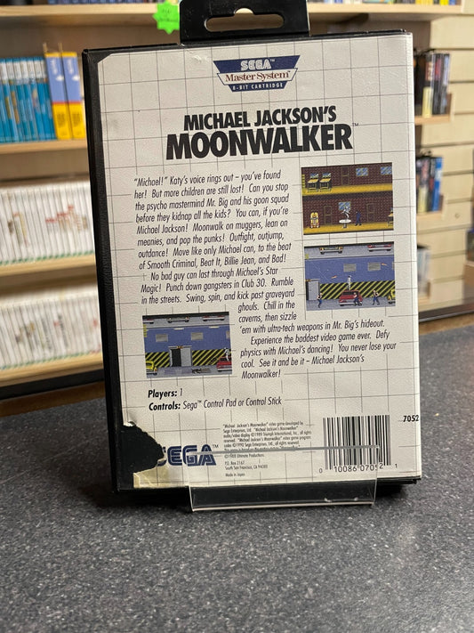Michael Jackson's: Moonwalker - Sega Master System - Boxed with Manual - USA
