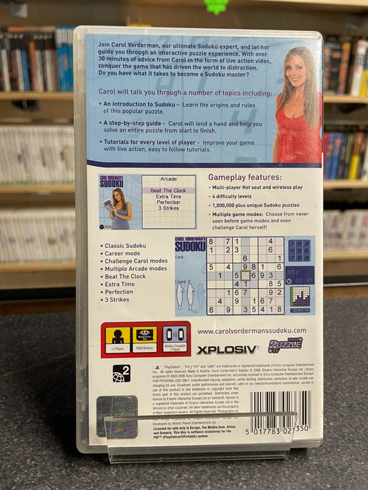Carol Vorderman's Sudoku - Sony - PSP - Complete with Manual