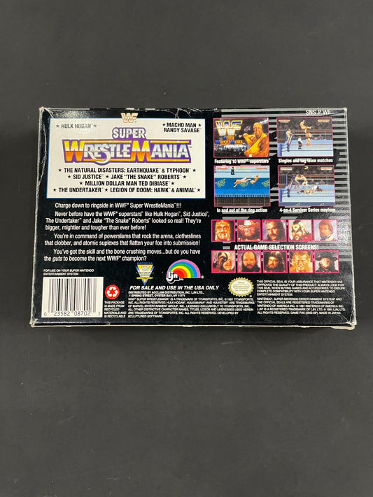WWF Super Wrestle Mania - SNES - Boxed with Manual + Poster - USA