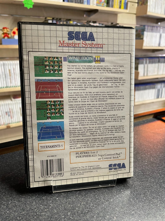 Wimbledon 2 - Sega Master System - Boxed with Manual