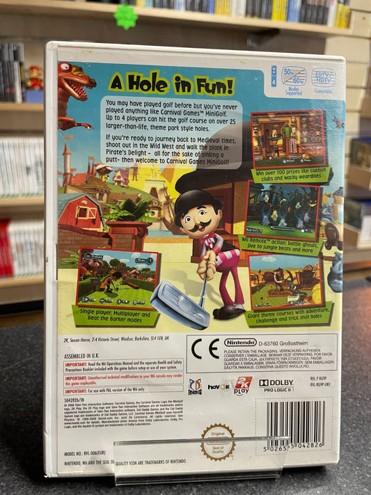 Carnival Games, Mini Golf - Nintendo Wii - Boxed with Manual
