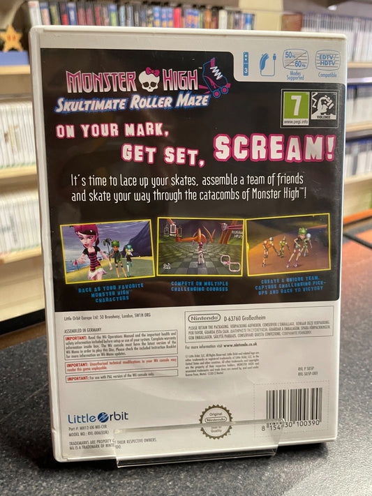Monster High Skultimate Roller Maze - Nintendo Wii - Boxed with Manual