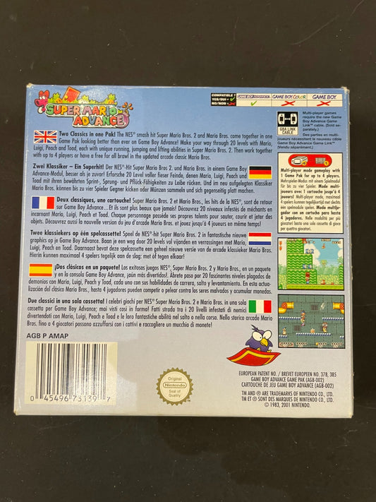 Super Mario Advance - Nintendo Game Boy Advance - Boxed w/Manual