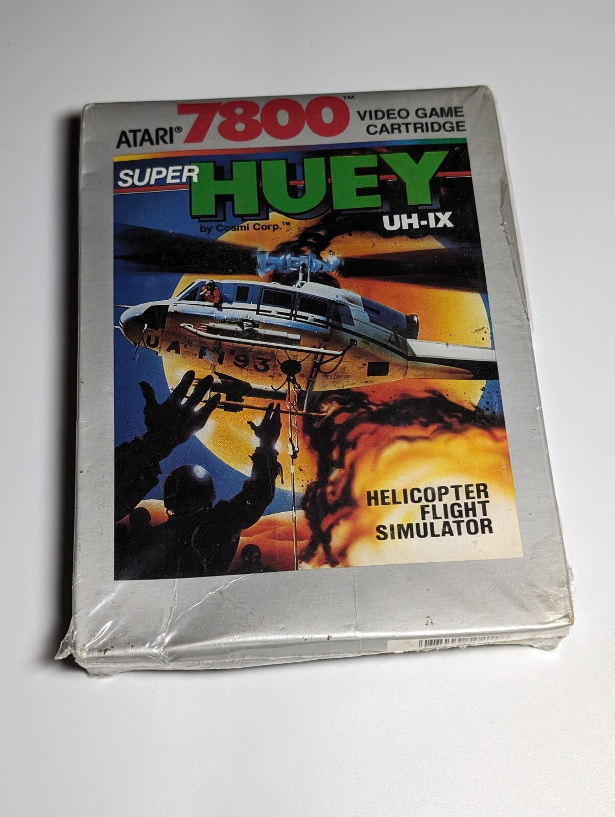 Super Huey UH-IX - Atari 7800 - Boxed Partially Sealed