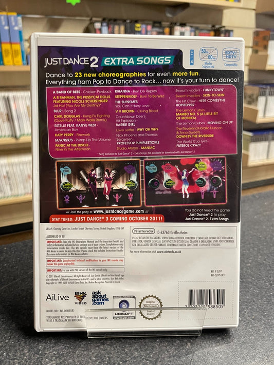 Just Dance 2 Extra Songs - Nintendo Wii - Boxed with Manual