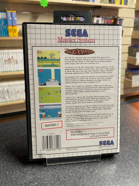 Taz-Mania - Sega Master System - Boxed with Manual