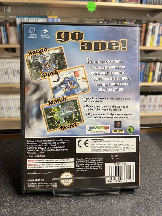 ZOOCUBE - Nintendo GameCube - Complete with Manual
