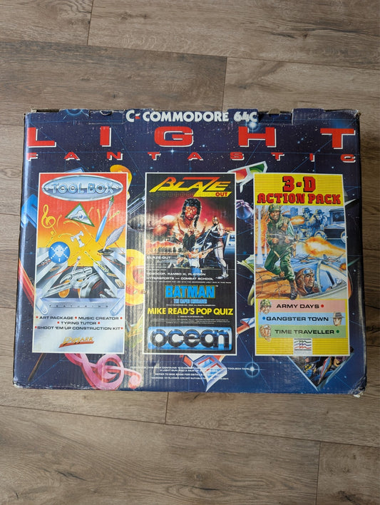 Commodore 64c C64C - Light Fantastic - Boxed with 25+ games - No Light Gun