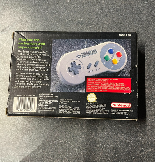 Super Nes Controller - Nintendo SNES - Boxed with Manuals VGC