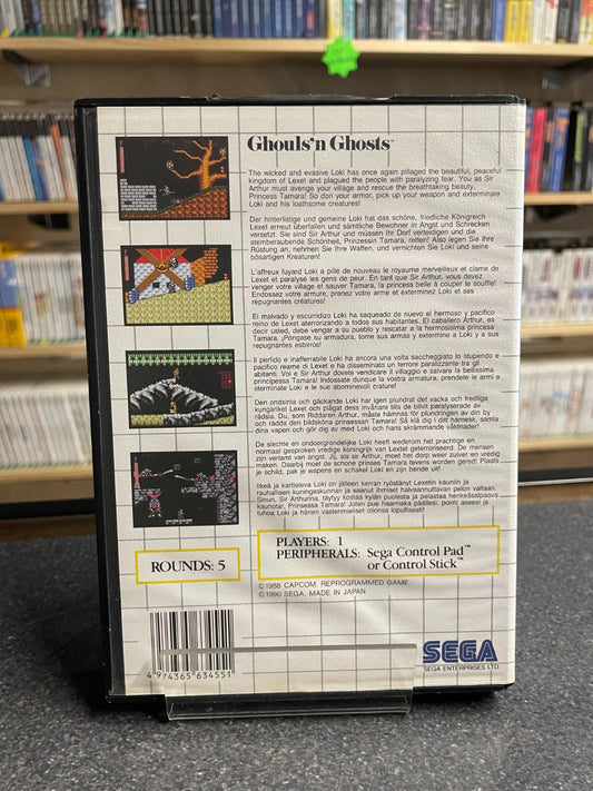 Ghouls 'N Ghosts - Sega Master System - Boxed no Manual + Poster