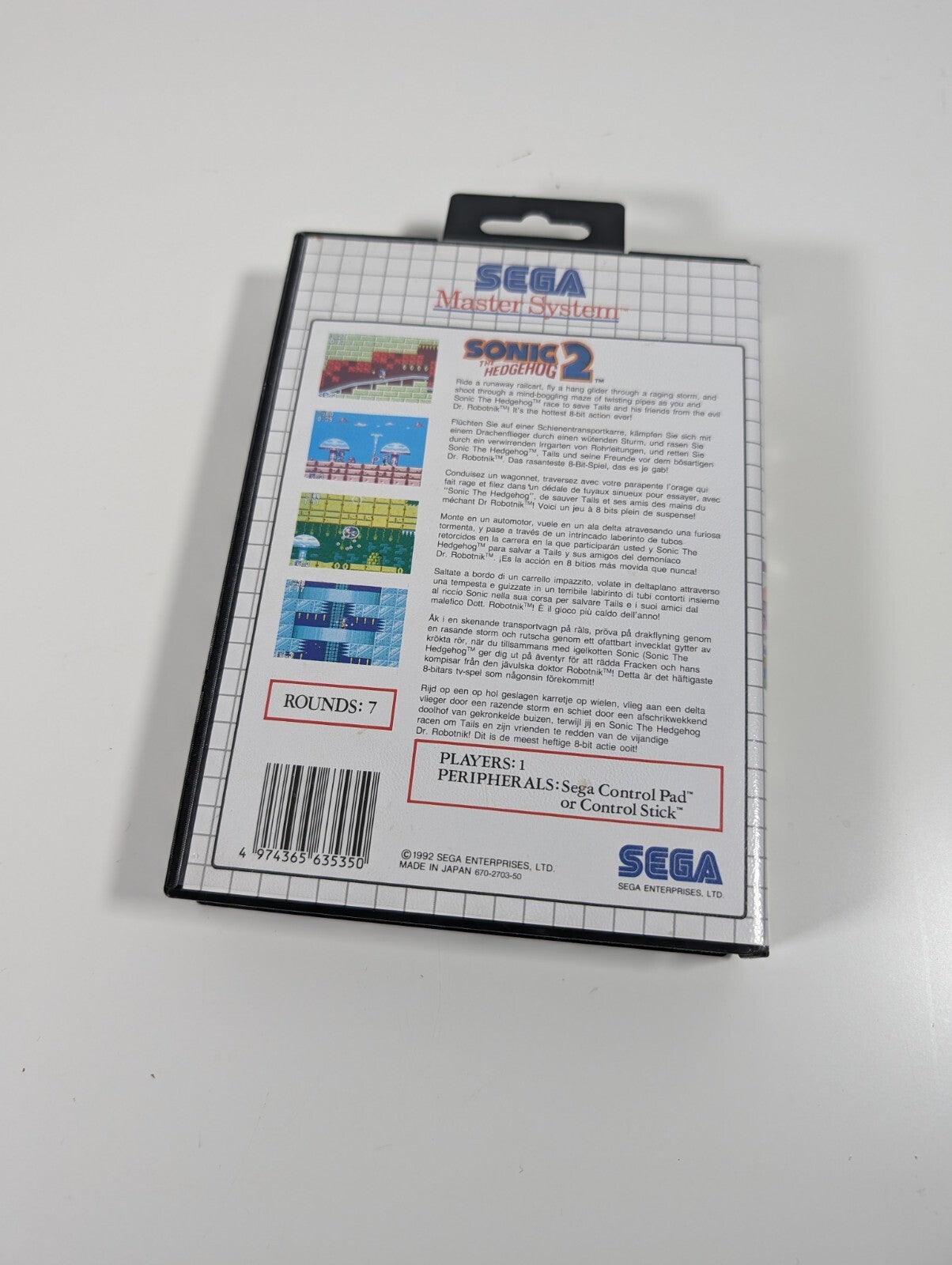 Sonic The Hedgehog 2 - Sega Master System - Boxed & Complete