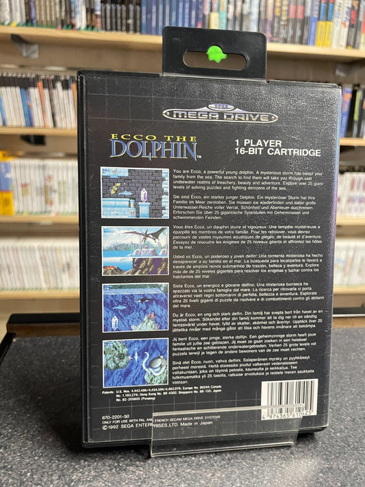 Ecco The Dolphin - Sega Mega Drive - Boxed with Manual VGC