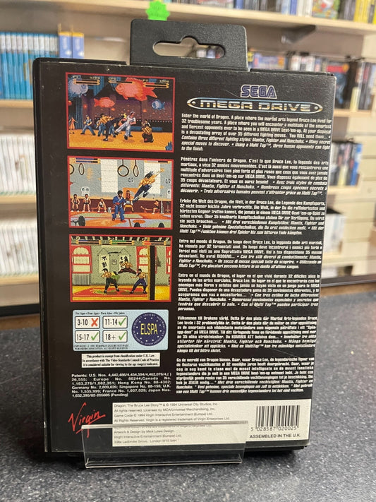 Dragon: The Bruce Lee Story - SEGA Mega Drive - Boxed wtih Manual