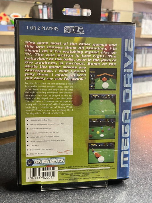 Jimmy White's Whirl Wind Snooker - SEGA Mega Drive - Boxed no Manual