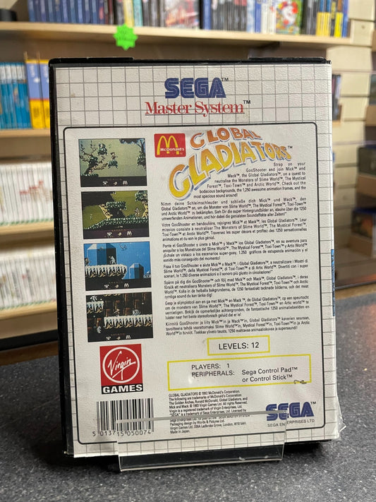McDonalds Global Gladiators - Sega Master System - Boxed with Manual
