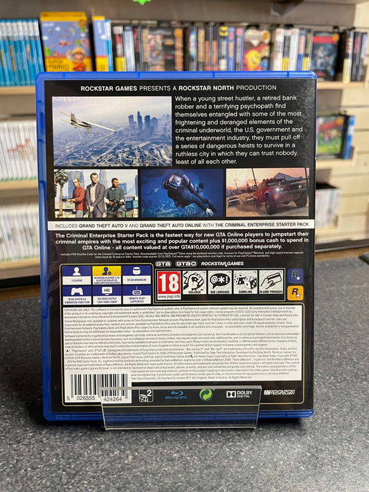 Grand Theft Auto V Five: Premium Edition - PlayStation 4 PS4 - Boxed with Manual