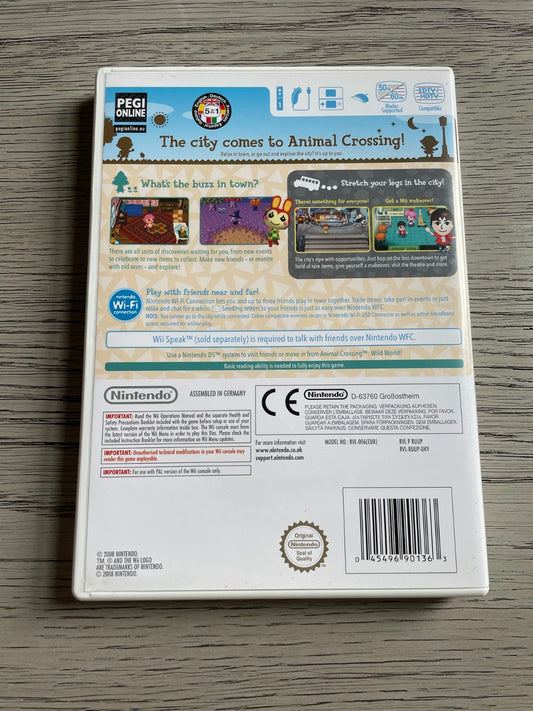 Animal Crossing: Lets go to the City - Nintendo Wii - Complete with Manual VGC
