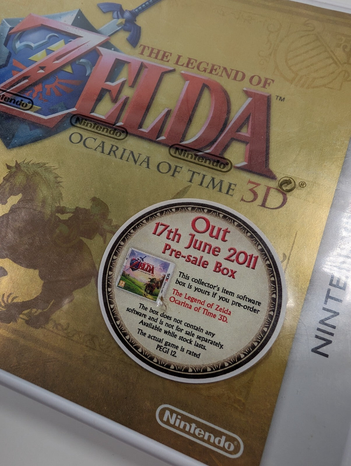 Zelda Ocarina of Time 3D - Nintendo 3DS - Promo Pre Sale Box - Sealed