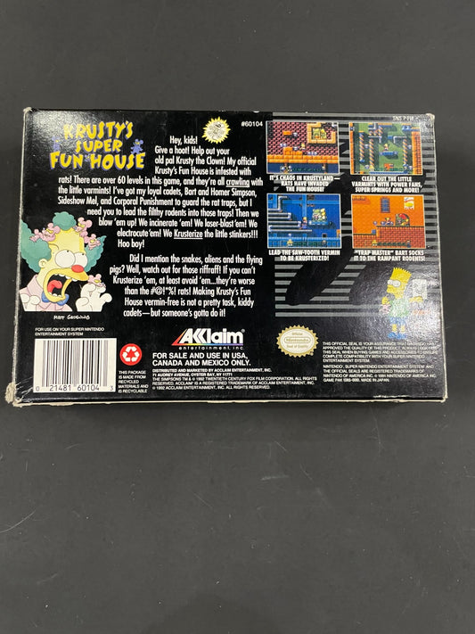 Krusty's Super Fun House - SNES - Boxed with Manual - USA
