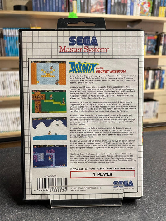 Asterix and the Secret Mission - Sega Master System - Boxed with Manual