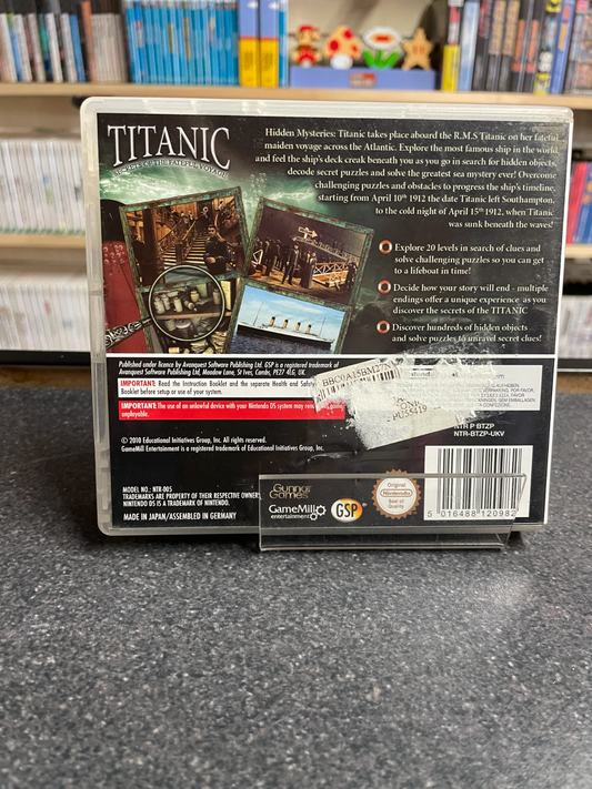 Titanic: Secrets of the Fateful Voyage - Nintendo Ds - Boxed with Manual