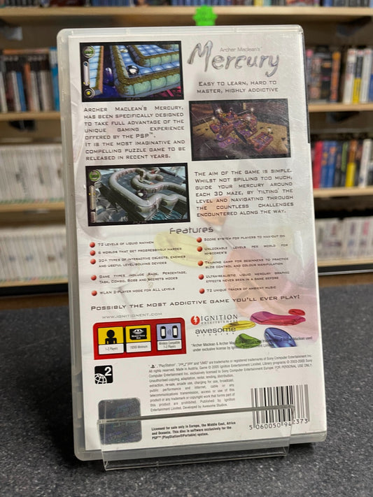 Archer Maclean's Mercury - Sony - PSP - Complete with Manual