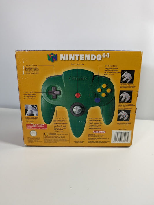 Nintendo 64 N64 Green Controller - Boxed - Tested VGC