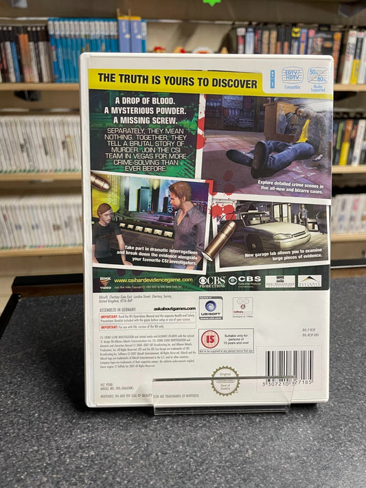 CSI: Crime Scene Investigation Hard Evidence - Nintendo Wii - Complete w/Manual