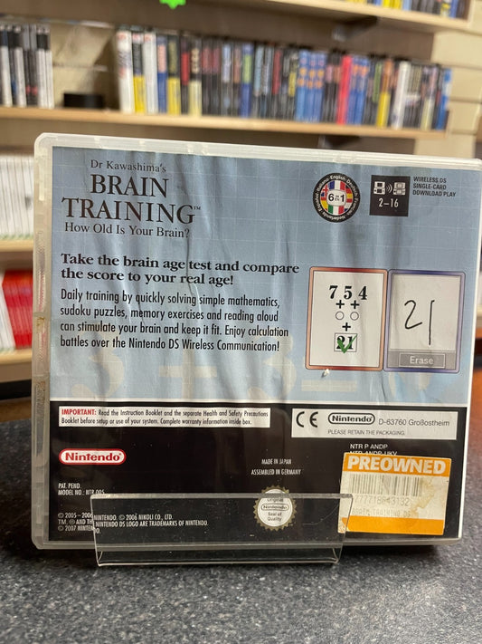 Dr Kawashima's Brain Training - Nintendo DS - Boxed with Manual