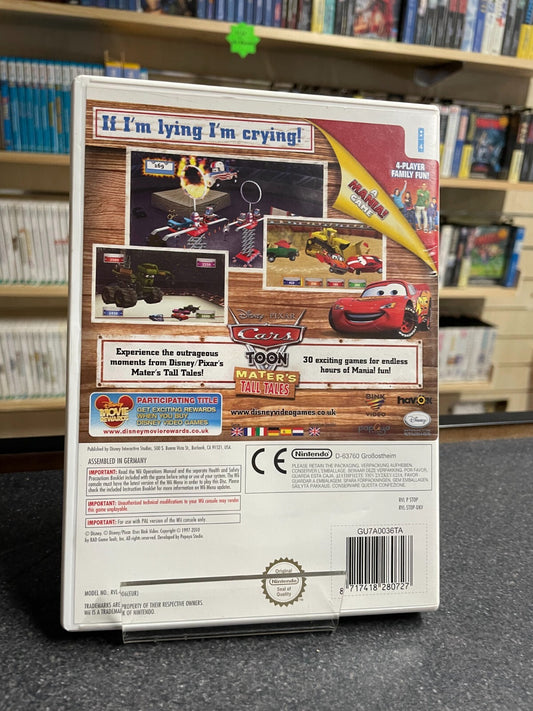 Disney Pixar Cars Toon: Mater's Tall Tales - Nintendo Wii - Complete with Manual