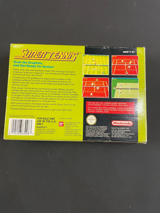 Super Tennis - Nintendo SNES - Boxed & Complete