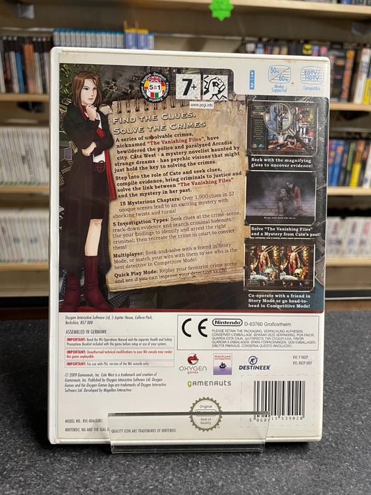 The Vanishing Files - Nintendo Wii - Complete with Manual