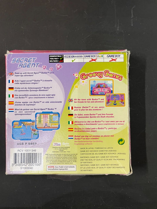 Barbie Secret Agent + Groovy Games Super Pack 2 in 1 - Nintendo GBA - W/Manual