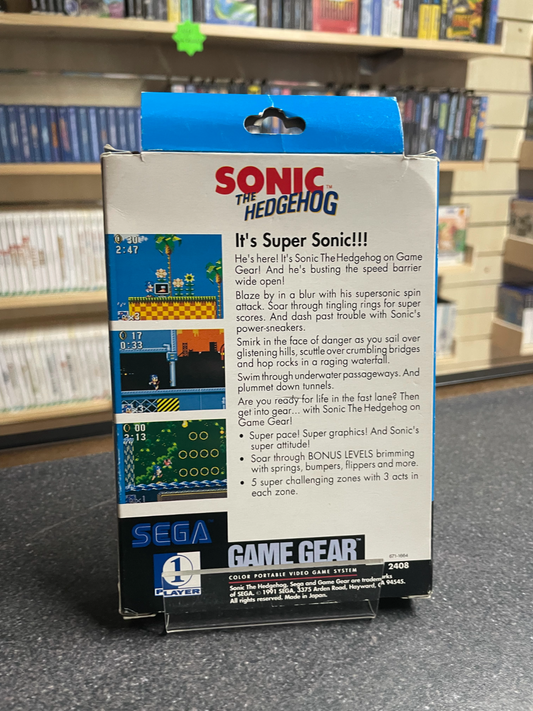 Sonic The Hedgehog - Sega Game Gear - Boxed & Complete - Very Good Condition