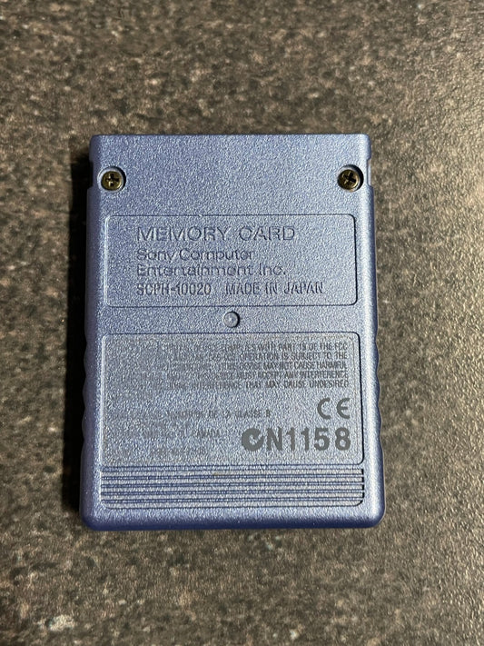 Official Sony PlayStation 2 8MB Memory Card - Metallic Blue - PlayStation 2 PS2