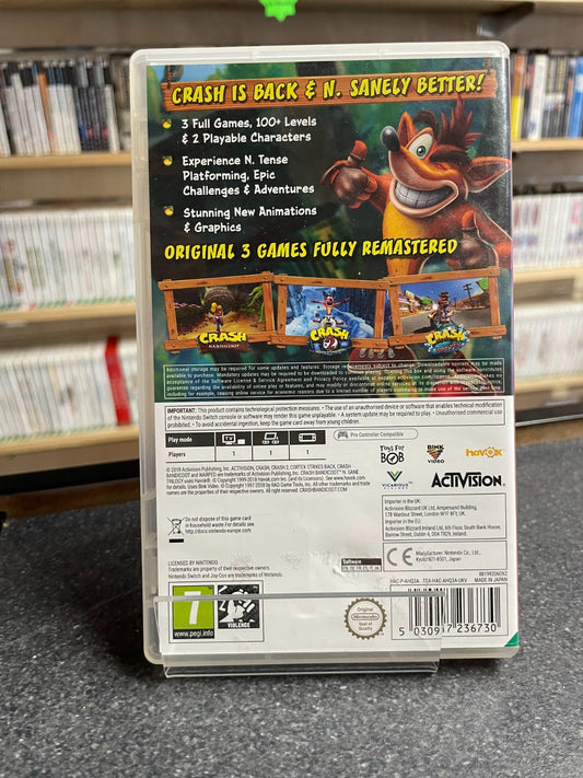 Crash Bandicoot N-Sane Trilogy - Nintendo Switch - Boxed