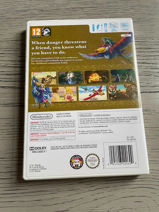 The Legend of Zelda: Skyward Sword - Nintendo Wii - Complete with Manual VGC