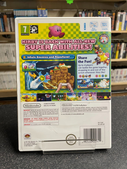 Kirby's Adventure Wii - Nintendo Wii - Boxed with Manual