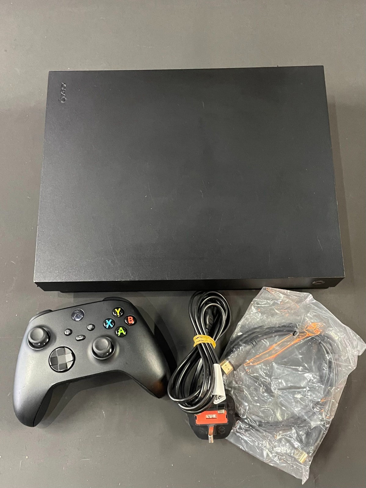XBOX One X - Microsoft Xbox - Unboxed with Controller & Cables