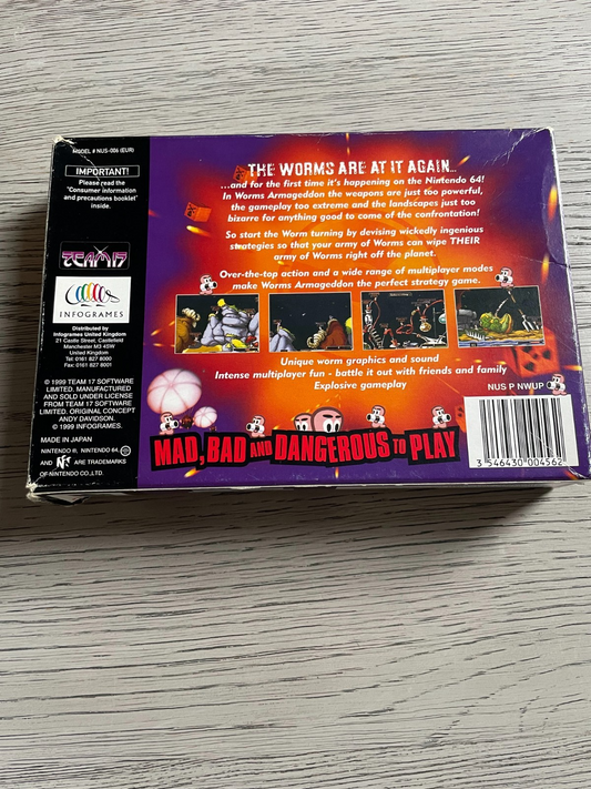 Worms: Armageddon - Nintendo 64 N64 - Boxed & Complete