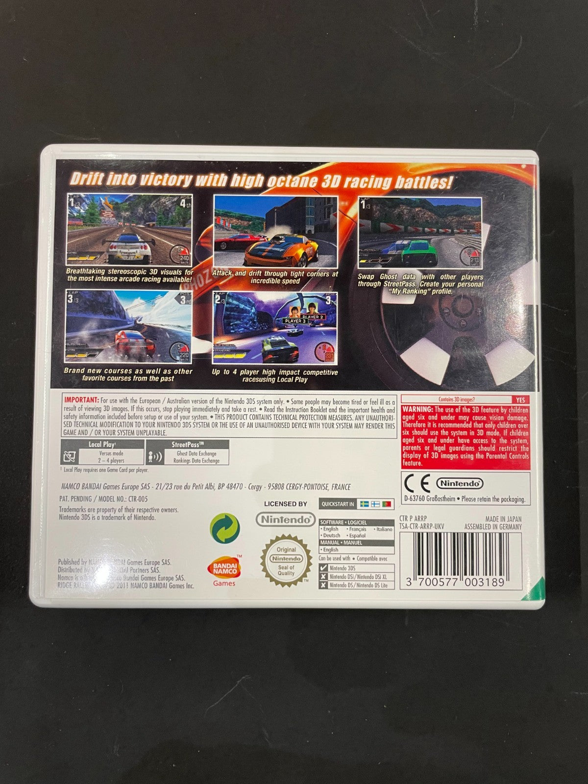 Ridge Racer 3D - Nintendo 3ds - Boxed with Manual
