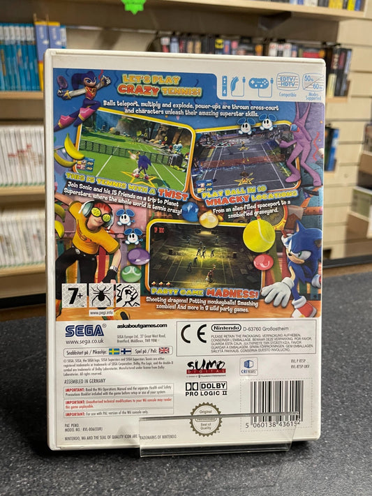 SEGA Superstars Tennis - Nintendo Wii  - Boxed with Manual