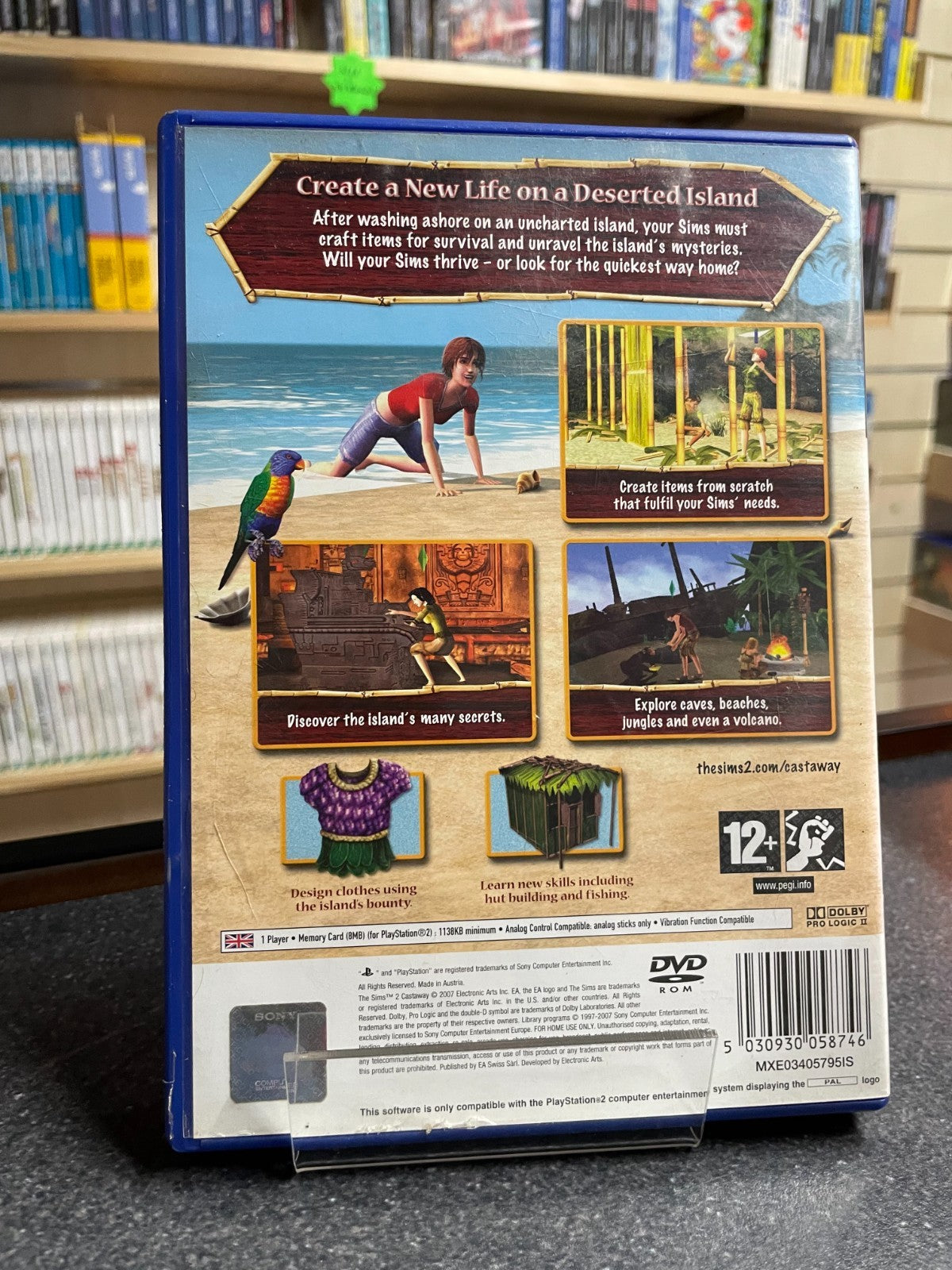 The Sims Castaway - Sony - Playstation 2 PS2 - Complete with Manual
