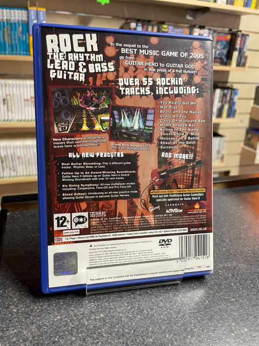 Guitar Hero II 2- Sony Playstation 2 PS2 - Boxed w/Manual