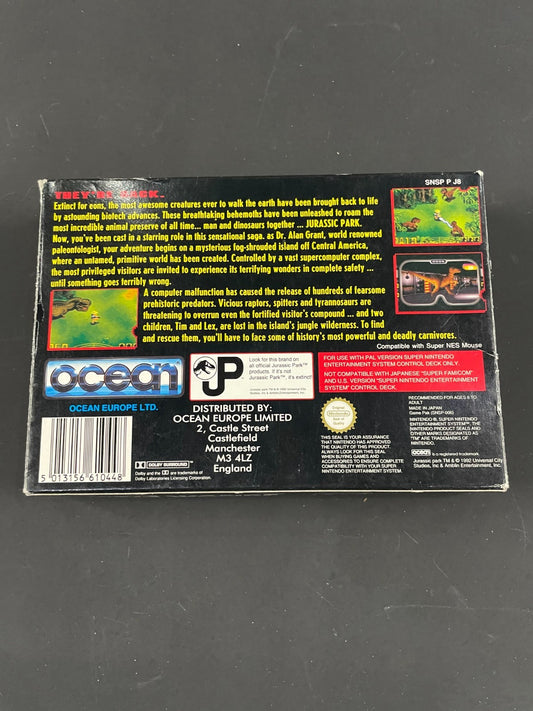 Jurassic Park  - Nintendo SNES  - Boxed with Manual